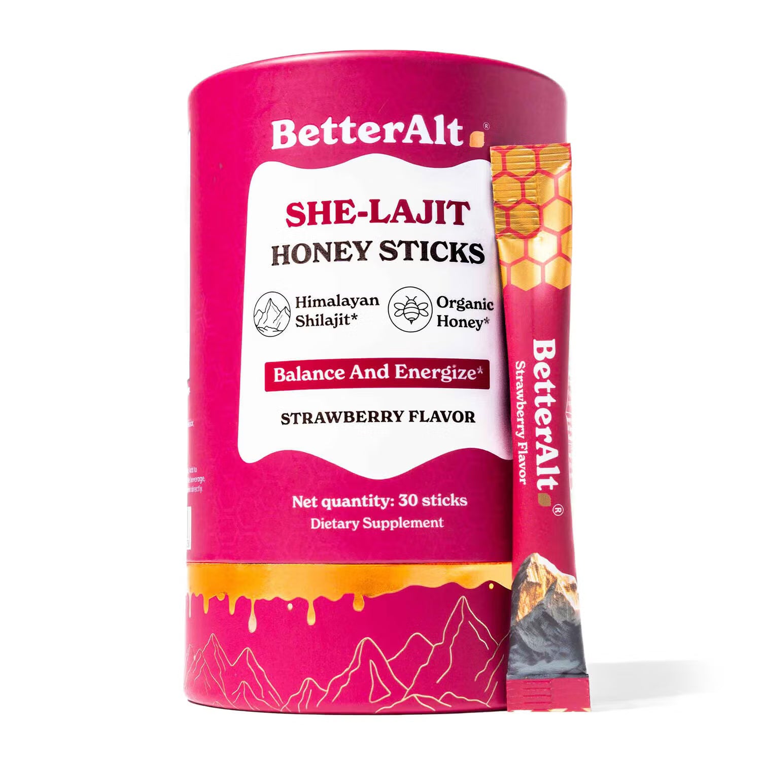 She-lajit Honey Sticks - Strawberry (30 Sticks)